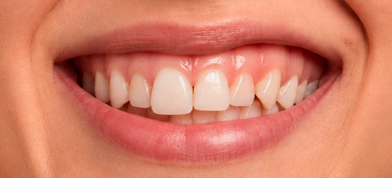 Sorriso representando proporção
